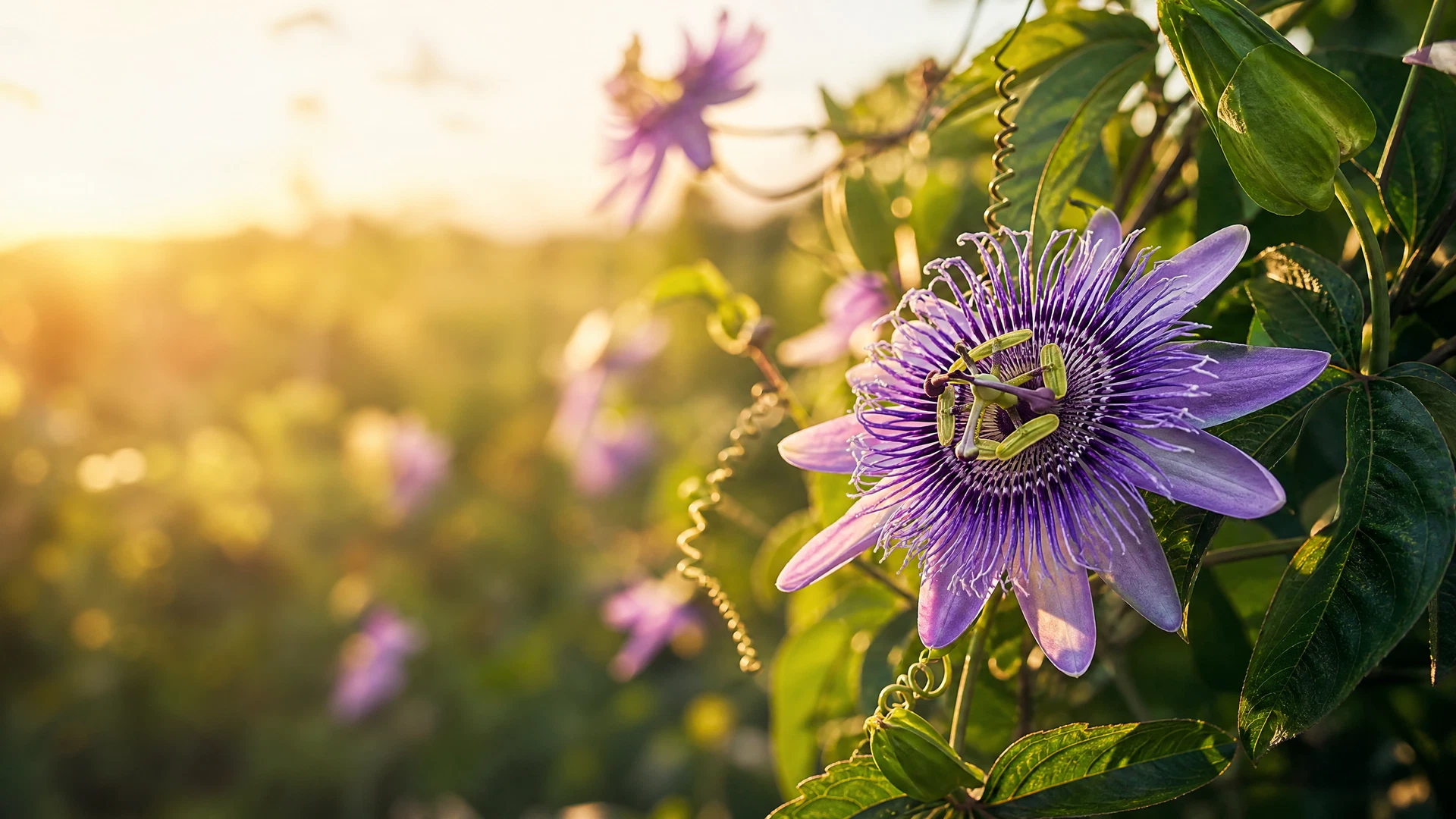 Purple passionflower in bloom — Healing Response Acupuncture & Functional Neurology, Stillwater MN